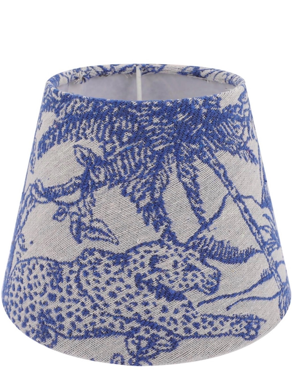 Blue Patterned Fabric Drum Lampshade - Home Accents